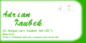 adrian kaubek business card